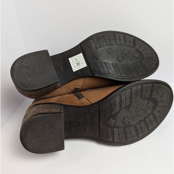 Skechers Waterproof Chesnut Brown Tan Leather Suede Ankle Booties Womens 8 - Picture 7 of 7